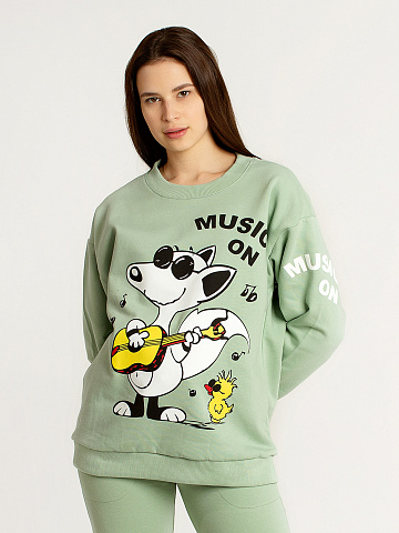 Толстовка "Дисней" Светлый Хаки арт. фн223сх Толстовка "Дисней" Светлый Хаки арт. фн223сх